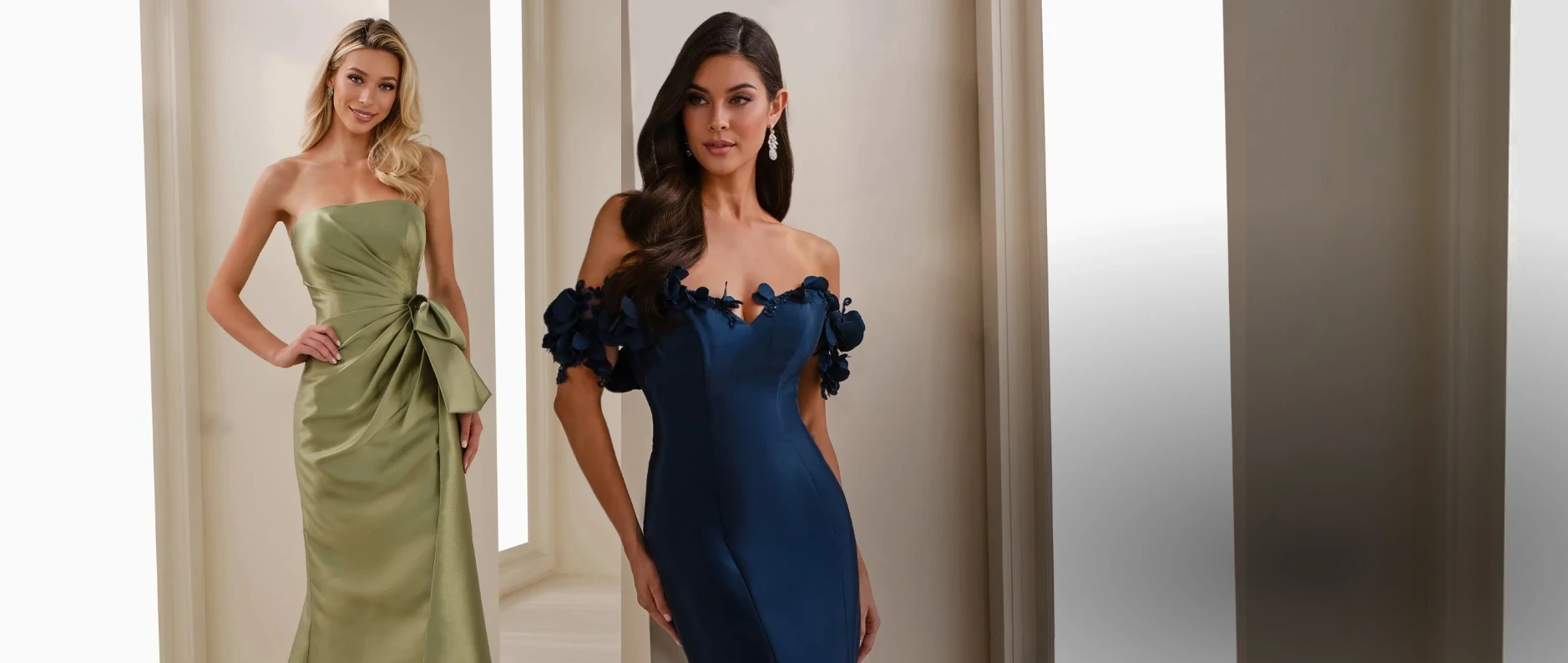Model wearing a mothers dress
